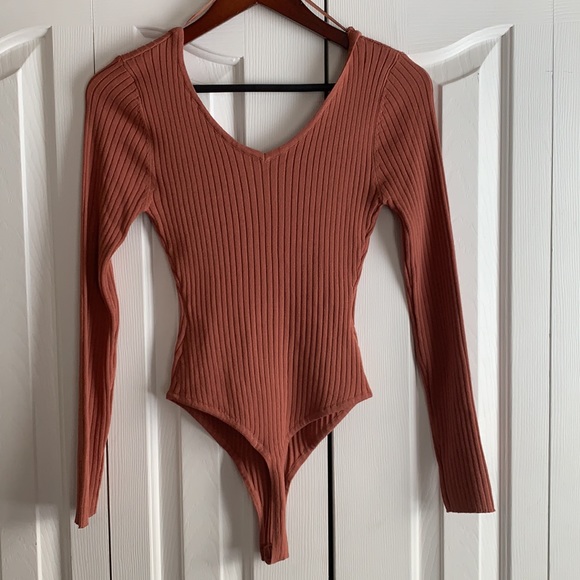Beige EUC LOVE TREE Ribbed Bodysuit - Picture 2 of 7
